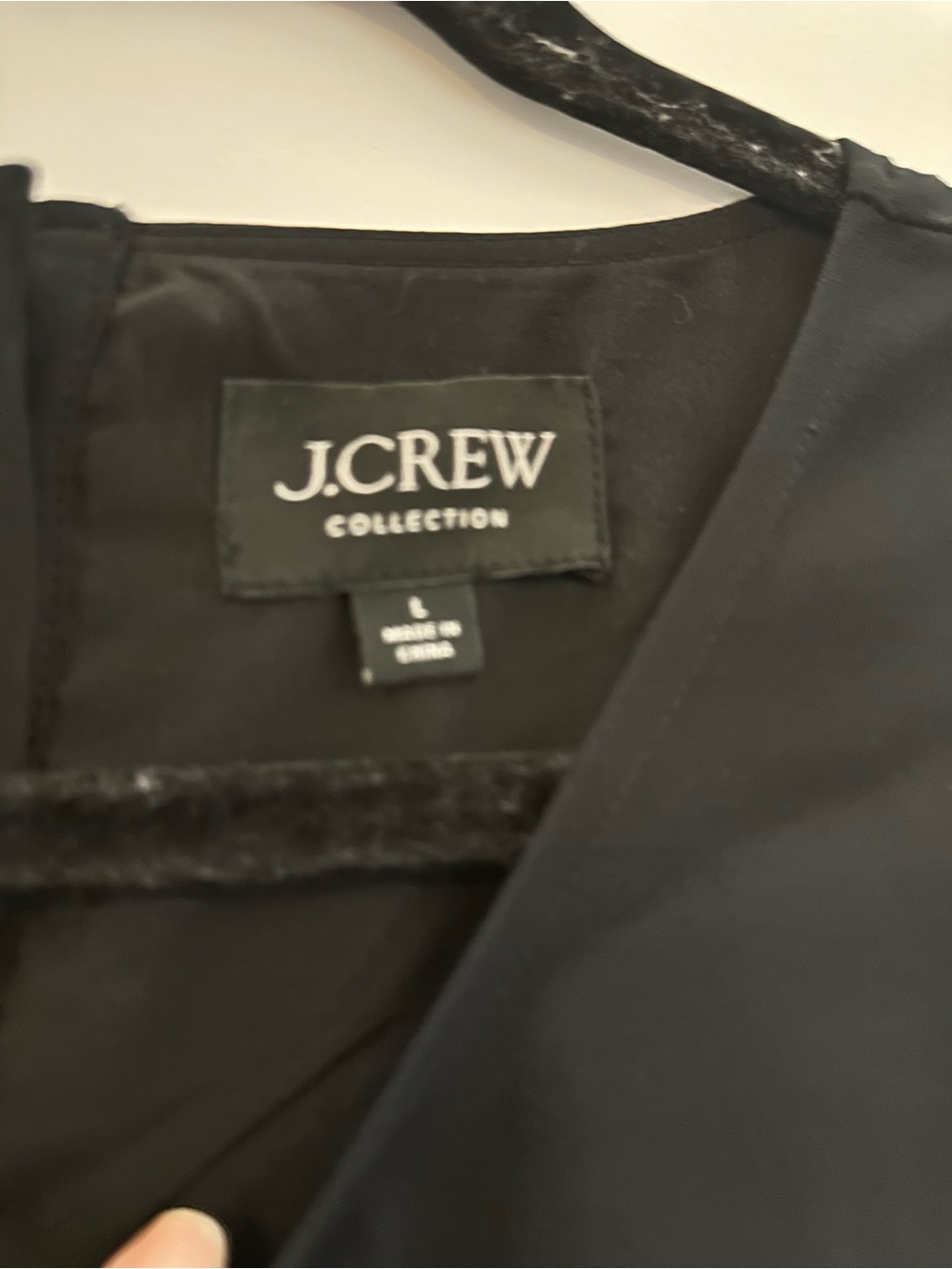 J. Crew Black Sleeveless Dress with Feather Trim - Picture 4 of 4